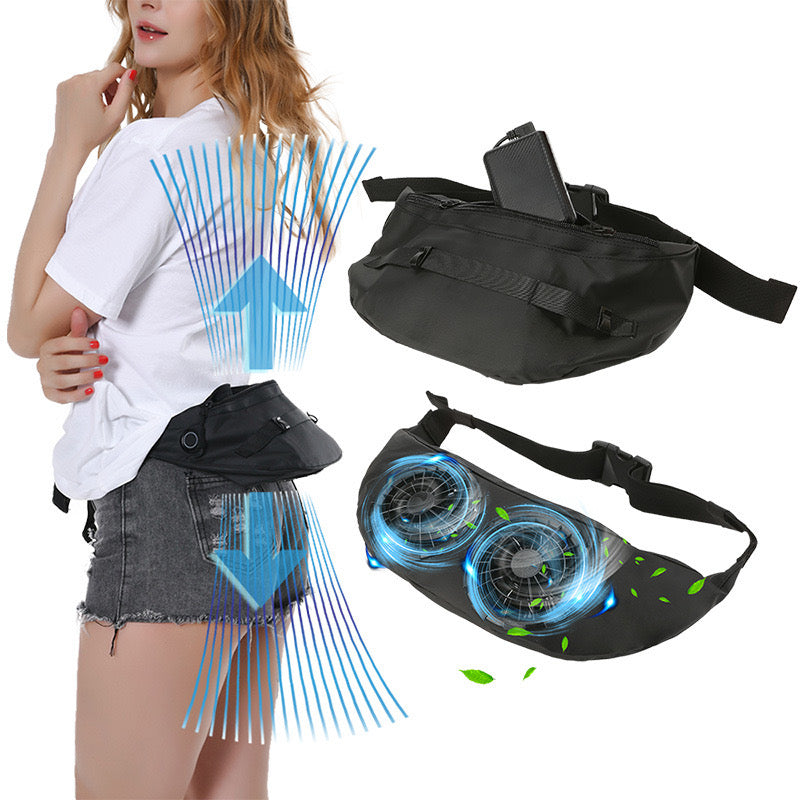 Outdoor Summer Cooling Gear Waist Pack with Cooling Fans for Outdoor Activities