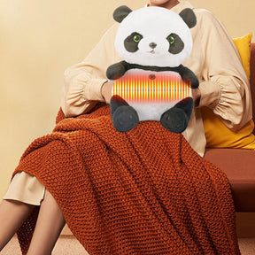 Heated Panda Plush Pillow Winter Warming Cushion for Home