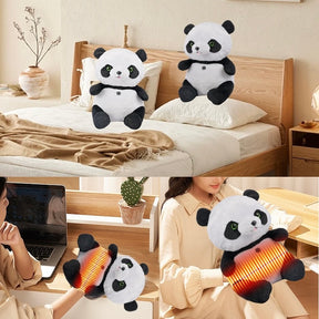 Heated Panda Plush Pillow Winter Warming Cushion for Home