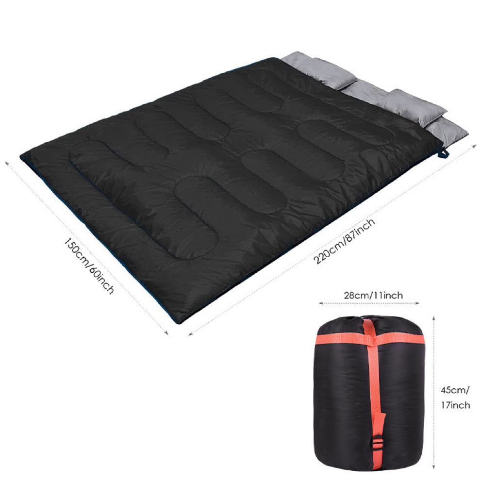 Double Size heated sleeping bag 5V heated camping electric heating USB extended sleeping bag