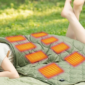 Portable Outdoor USB Heated Blanket – 5V Heating Pad & Sleeping Bag Combo for Single or Double Use