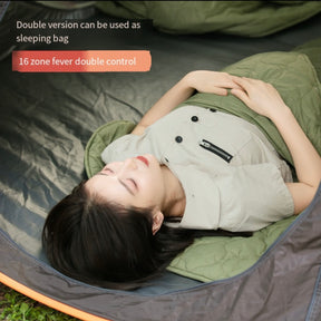 Portable Outdoor USB Heated Blanket – 5V Heating Pad & Sleeping Bag Combo for Single or Double Use