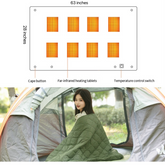 Portable Outdoor USB Heated Blanket – 5V Heating Pad & Sleeping Bag Combo for Single or Double Use