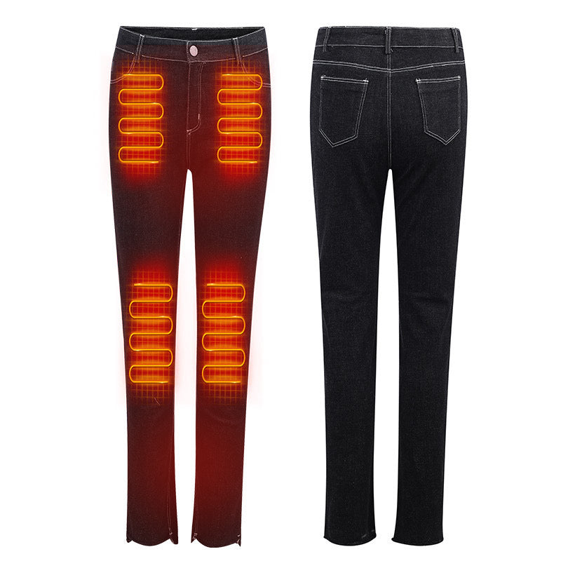 4-Zone Heated Electric Jeans Stay Warm in Style