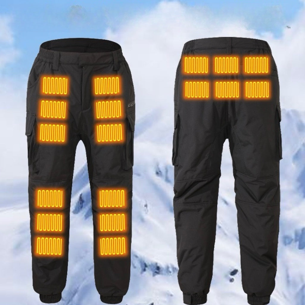 LITEGUEST 18-Zone Heated Pants – Multi-Pocket Winter Cycling & Outdoor Wear