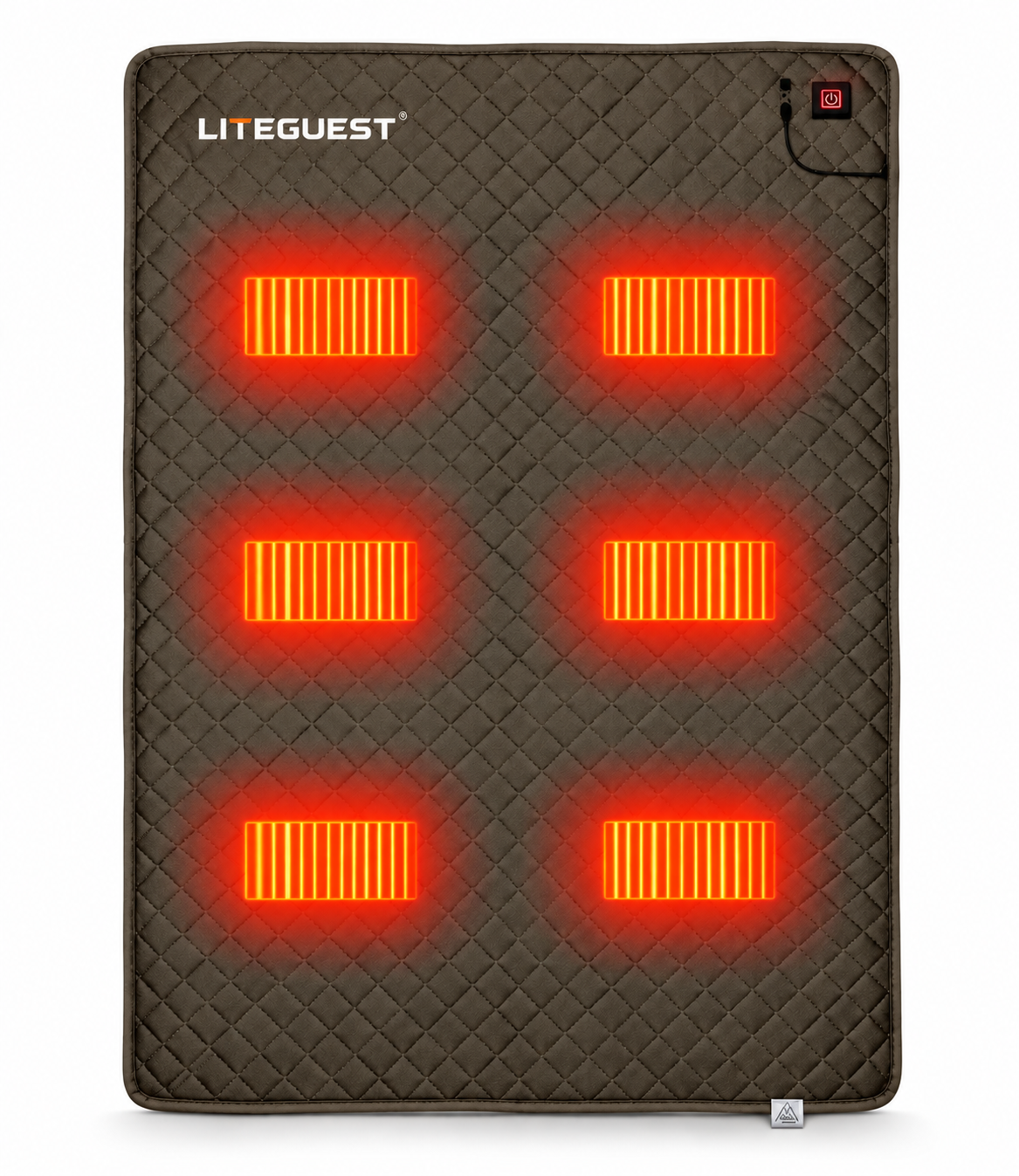 LITEGUEST 6-Zone Heated Tent Floor Mat | Large USB Heated Camping Mat