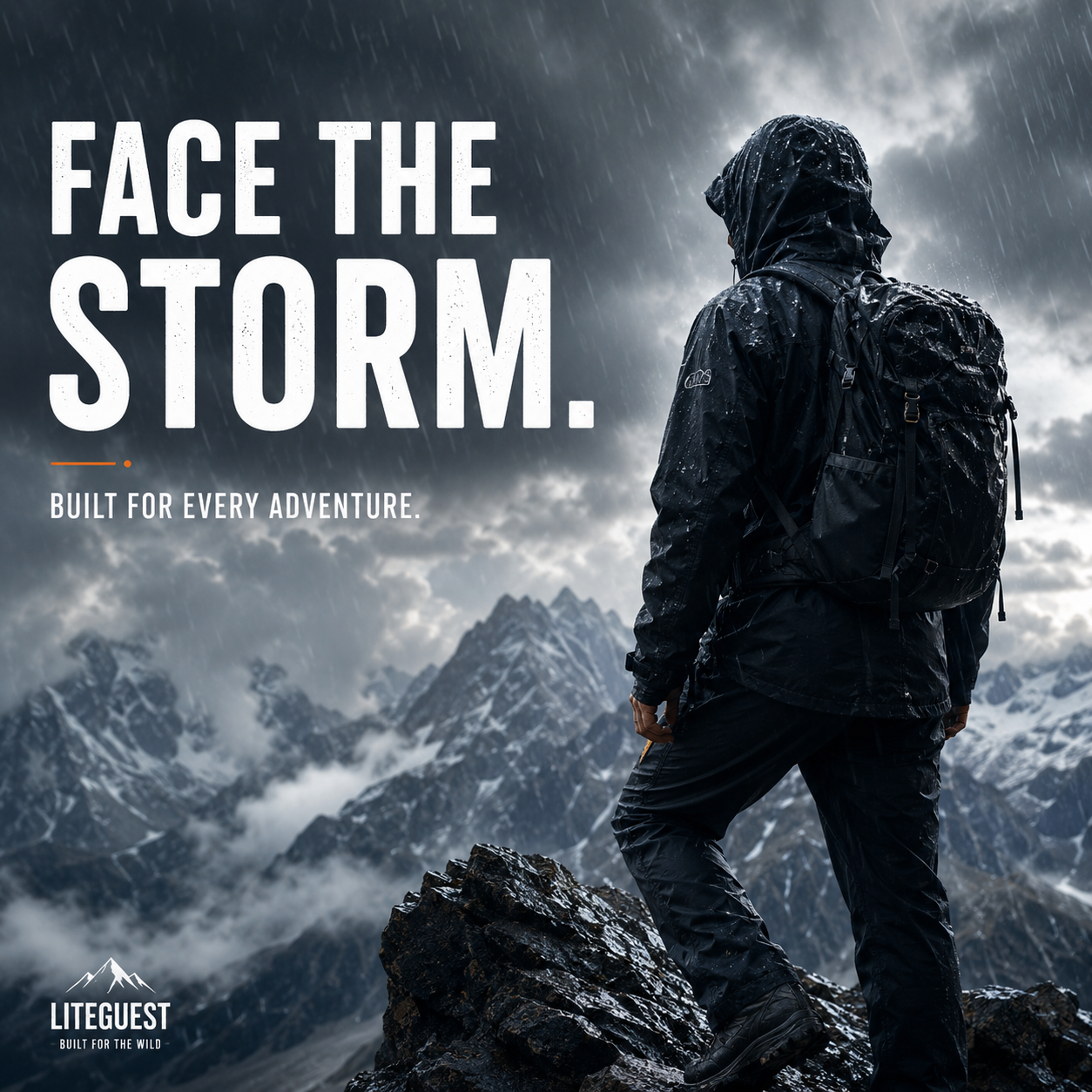LITEGUEST Adventure Hard Shell Jacket – Waterproof Outdoor Shell