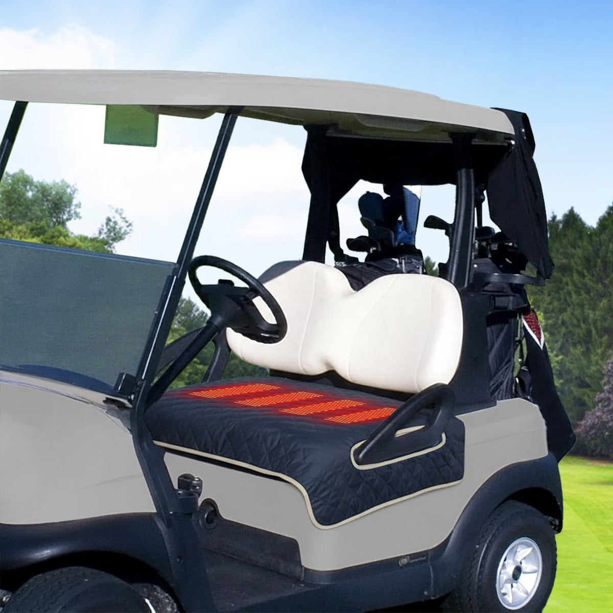 LITEGUEST USB Heated Golf Cart Seat Cushion